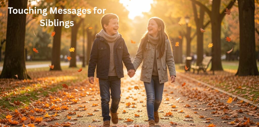 Touching messages for siblings sharing love, care, and heartfelt emotional bonds between brothers and sisters.
