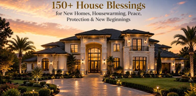 House Blessings for a new home with Christian prayers, housewarming blessings, peace, protection, and new beginnings.