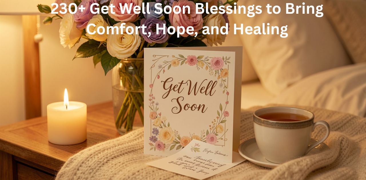 230+ Get Well Soon Blessings and healing wishes for comfort and hope.