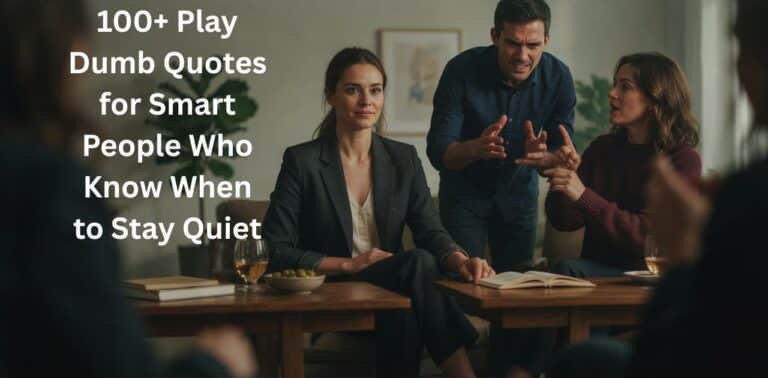 100+ Play Dumb Quotes for smart people who know when to stay quiet.