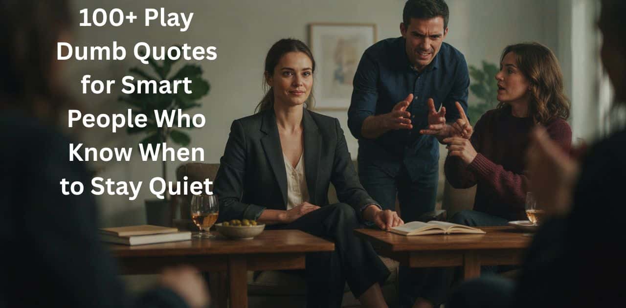 100+ Play Dumb Quotes for smart people who know when to stay quiet.