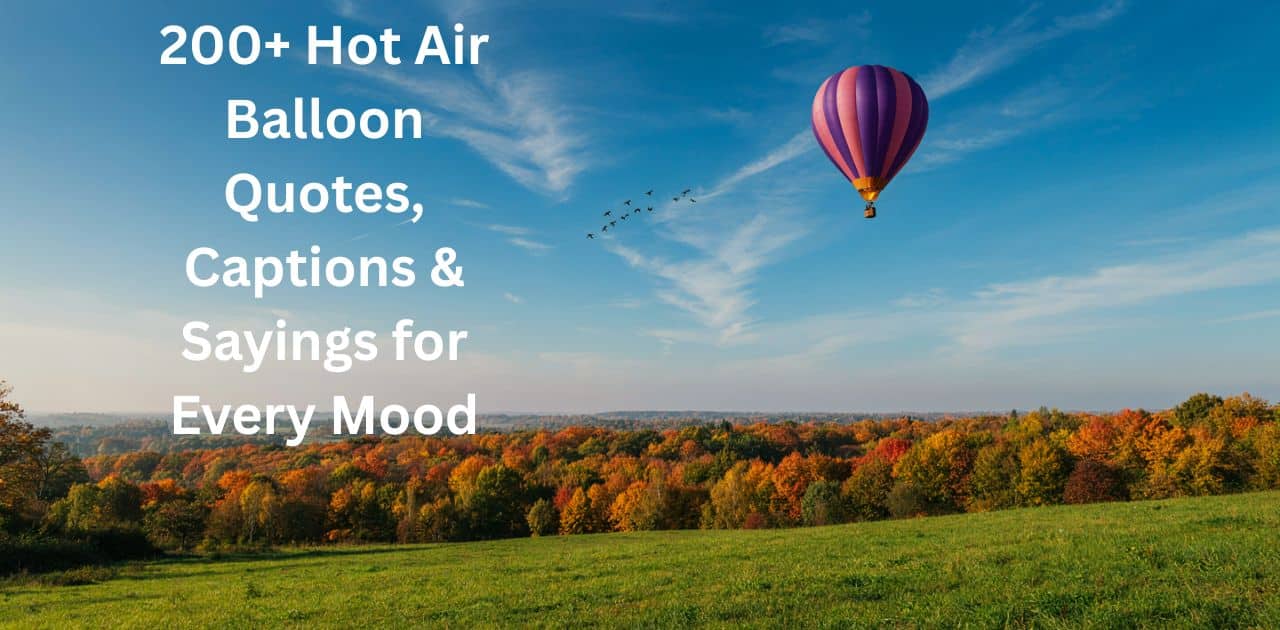 hot air balloon quotes captions and sayings for every mood.