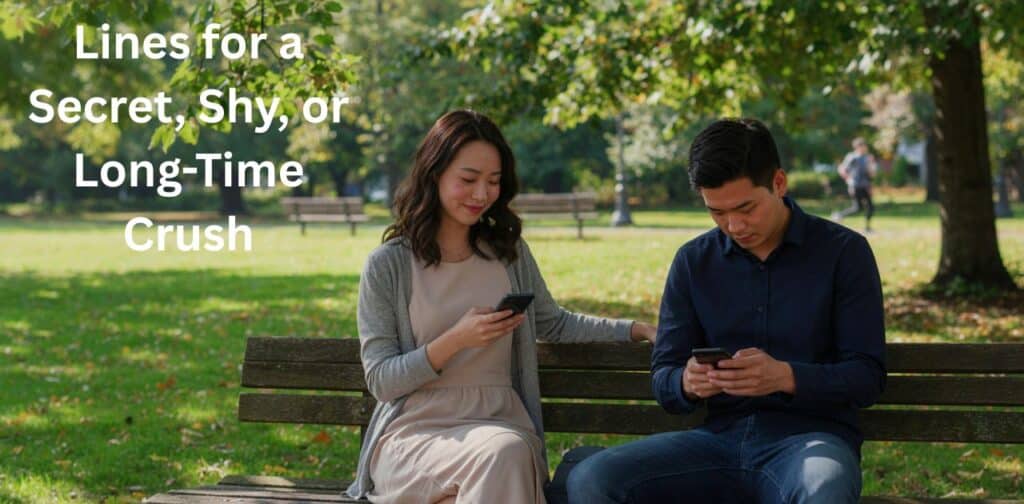 Lines for a secret, shy, or long-time crush with hidden romantic feelings.