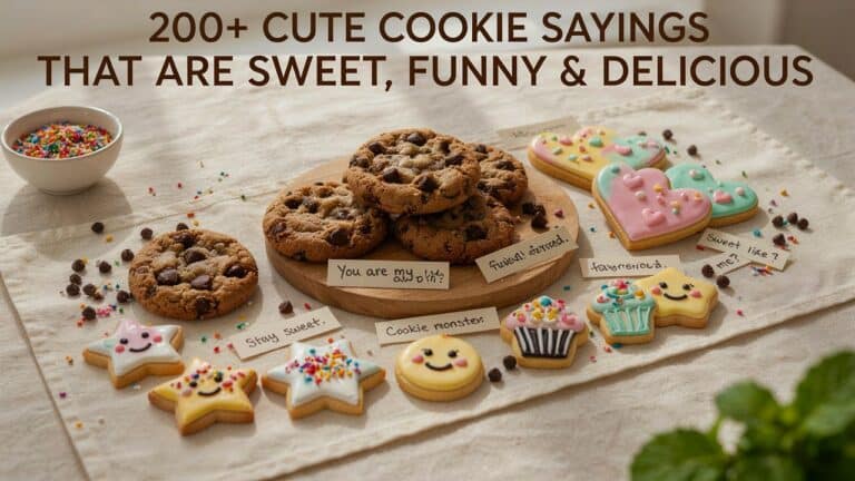 Cute Cookie Sayings that are sweet, funny, and delicious for cookie lovers.