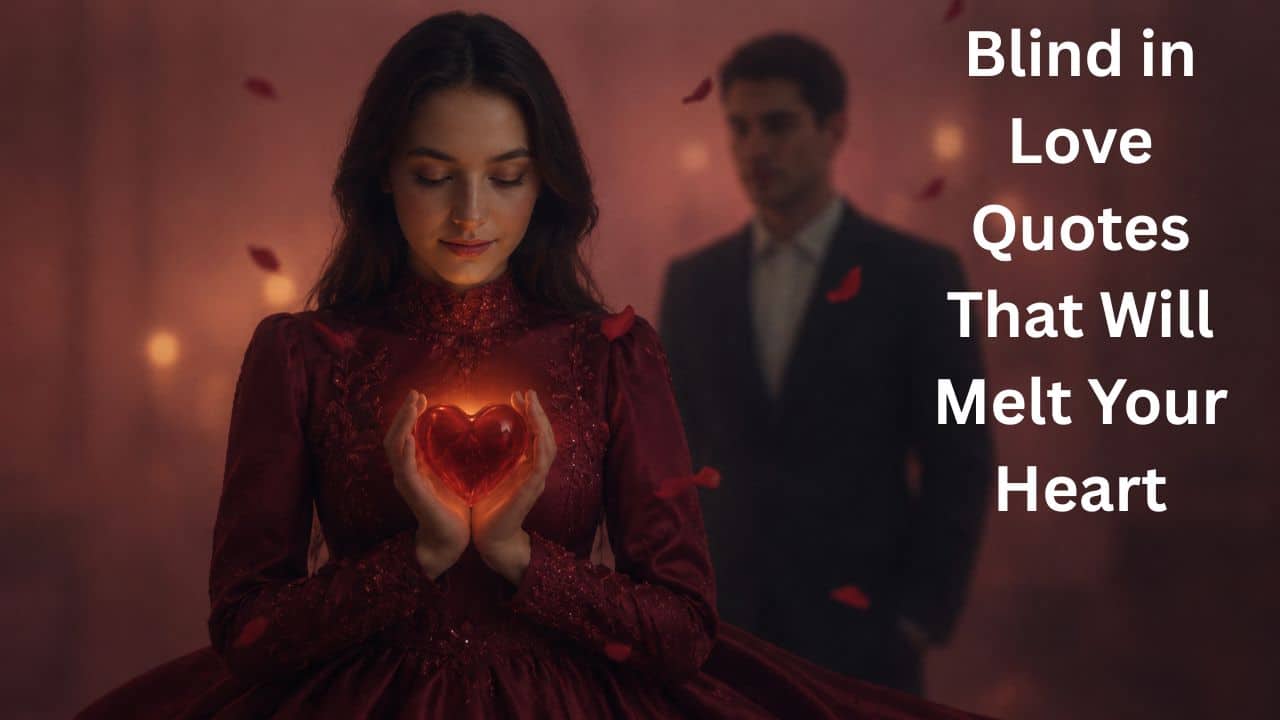 Blind in love quotes about romance, deep feelings, and heartbreak.
