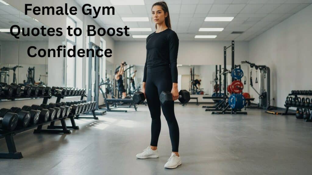 Female gym quotes inspiring women's confidence and strength.