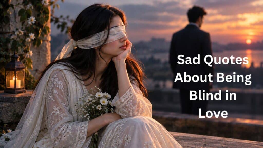 Sad quotes about being blind in love and experiencing heartbreak.