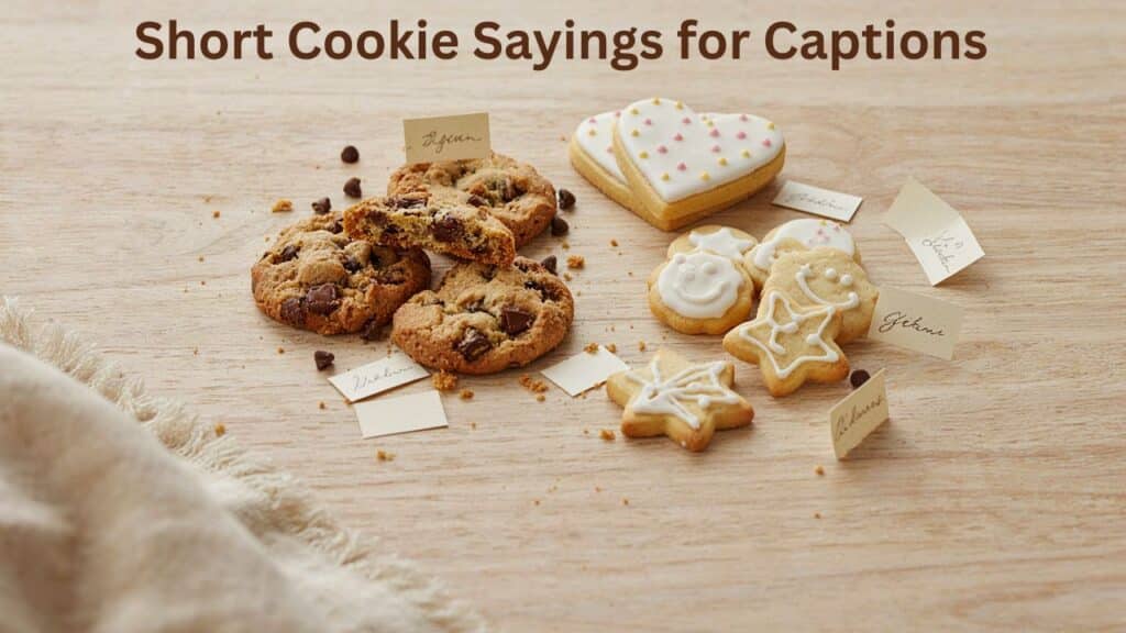 Cute Cookie Sayings for short and sweet cookie captions.